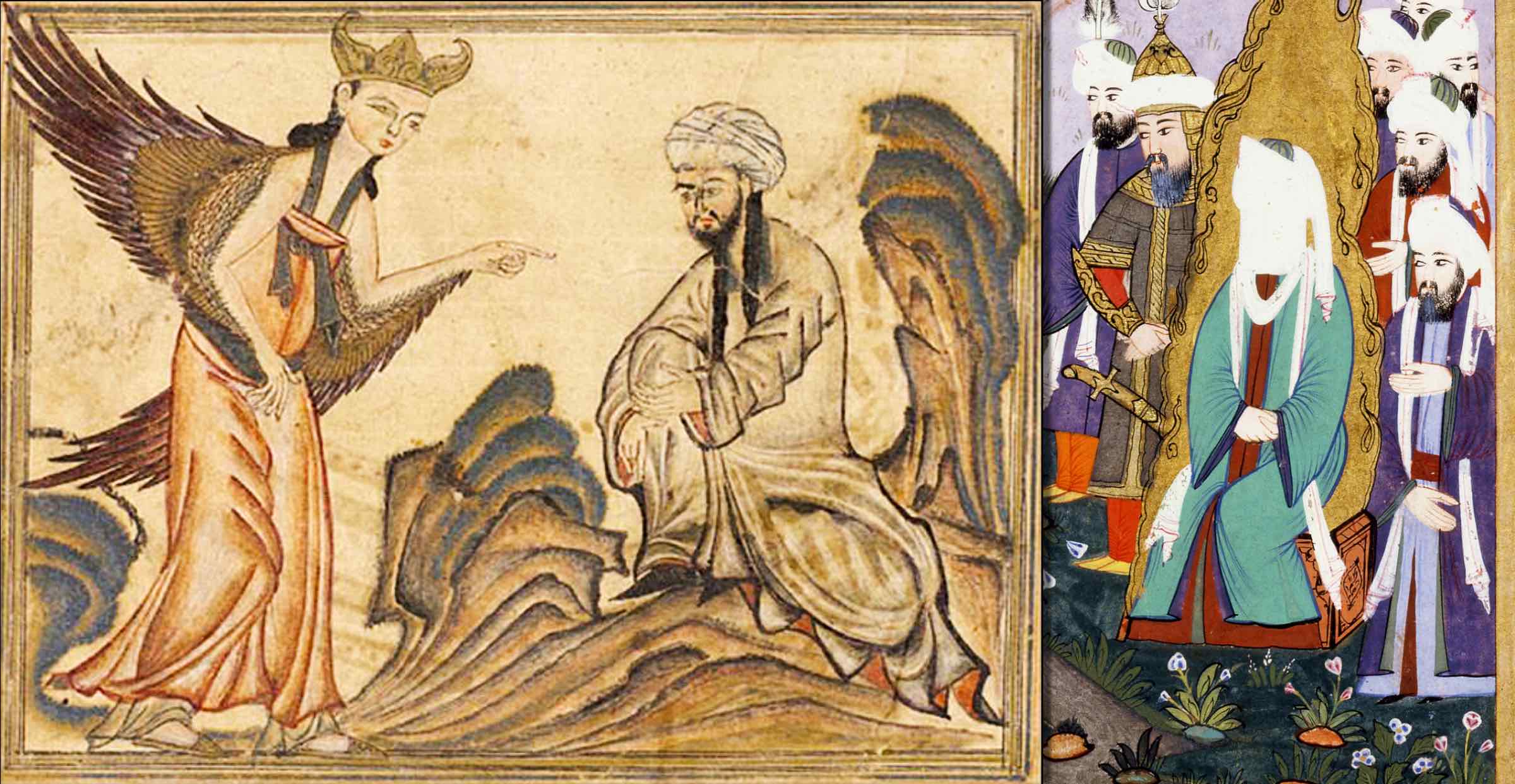 Comparandum: Illustration by Rashid al-Din Hamadani, Tabriz, Persia, 1307; Fragment of Ali beheading Nadr ibn al-Harith in the presence of Muhammad and his companions. From the Siyer-i Nebi. Image source: Wikipedia